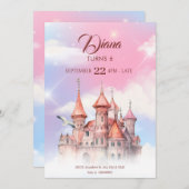 fantasie kasteel sprookje verjaardag kaart (Voorkant / Achterkant)