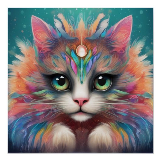 Fantasie kat perfect poster (Voorkant)