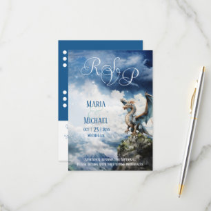 Fantasie Keltische Dragon RSVP-kaart RSVP Kaartje