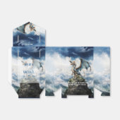 Fantasie Keltische Viking Dragon Wedding Favor Box Bedankdoosjes (Uitgevouwen)