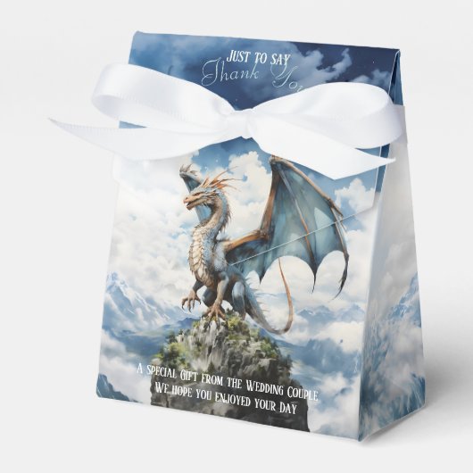 Fantasie Keltische Viking Dragon Wedding Favor Box Bedankdoosjes (Voorkant Zijde)