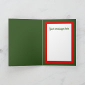 Fantasie Kerst eenhoorn voeg bericht kaart toe (Binnen)