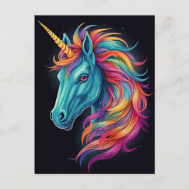 Fantasie Kleurrijke Regenboog Eenhoorn Briefkaart