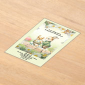 Fantasie Konijn Pasen Acryl Uitnodiging (Laagn)