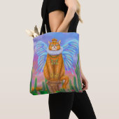 Fantasie koning vlinder kat tote bag (Dichtbij)