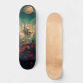 Fantasie kosmische robot art skateboard (Voorkant)