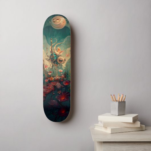 Fantasie kosmische robot art skateboard (Muurkunst)