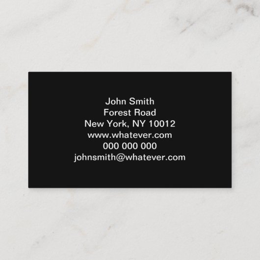 Fantasie kunst schedel en vlammen visitekaartje (Achterkant)