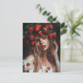 Fantasie Kunst van Aardbei Prinses Briefkaart (Staand voorkant)