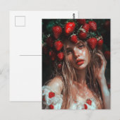 Fantasie Kunst van Aardbei Prinses Briefkaart (Voorkant / Achterkant)