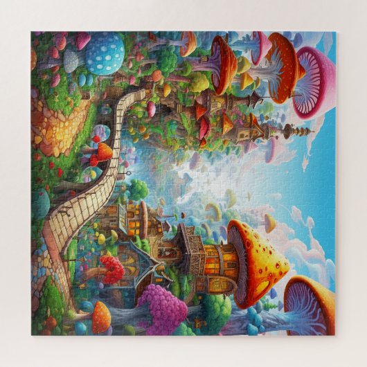 Fantasie landpuzzel legpuzzel (Horizontaal)