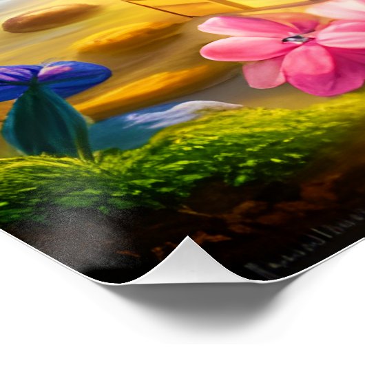 Fantasie Leuk Beer Honey Pot Perfect Poster (Hoek)