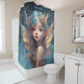 Fantasie Leuk Bos Regenachtige Fee Douchegordijn (In situ)