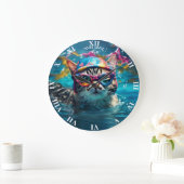 Fantasie Leuk Kat Zwembad Grote Klok (Huis)