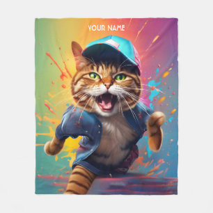 Fantasie Leuke arend met bloemen Fleece Deken