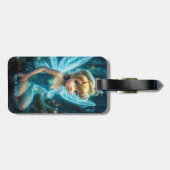 Fantasie Leuke Blauwe Magische Fee Bagagelabel (Achterkant horizontaal)