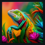 Fantasie Leuke Iguana Art Deco Stijl Perfect Poster<br><div class="desc">Fantasie Leuke Iguana Art Deco stijl. Perfect als verjaardagscadeau of voor elk soort feest</div>
