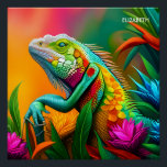 Fantasie Leuke Iguana Art Deco Stijl Perfect Poster<br><div class="desc">Fantasie Leuke Iguana Art Deco stijl. Perfect als verjaardagscadeau of voor elk soort feest</div>