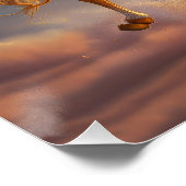 Fantasie Leuke Pegasus Dusk Sky Perfect Poster (Hoek)