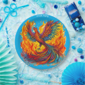 Fantasie Leuke Rising Phoenix Flames Papieren Bordje (Feest)