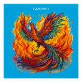 Fantasie Leuke Rising Phoenix Flames Perfect Poster (Voorkant)