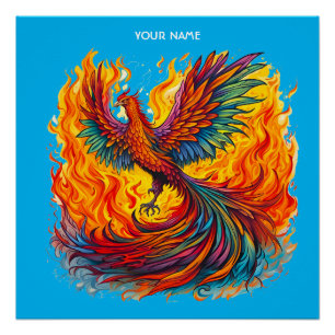 Fantasie Leuke Rising Phoenix Flames Perfect Poster