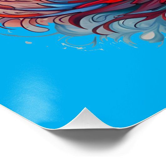 Fantasie Leuke Rising Phoenix Flames Perfect Poster (Hoek)