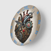 Fantasie Leuke Steampunk Open Hart Ronde Klok (Hoek)