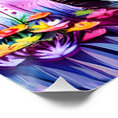 Fantasie Leuke Vibrant Vivid Rhino Perfect Poster (Hoek)