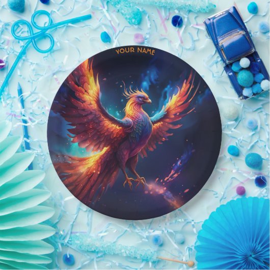 Fantasie Leuke Vivid Rising Phoenix Papieren Bordje (Feest)