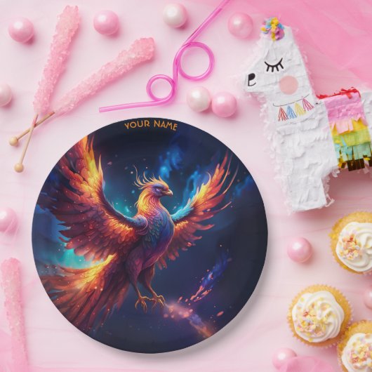 Fantasie Leuke Vivid Rising Phoenix Papieren Bordje (Feest)