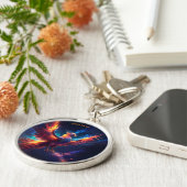 Fantasie Leuke Vivid Rising Phoenix Sleutelhanger (Zijkant)