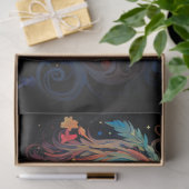 Fantasie Maan Meisje 1 Decoupage Papier (Geschenk)