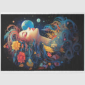 Fantasie Maan Meisje 1 Decoupage Papier (Voorkant)