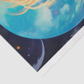 Fantasie Maan Meisje 4 Decoupage Papier (Detail)