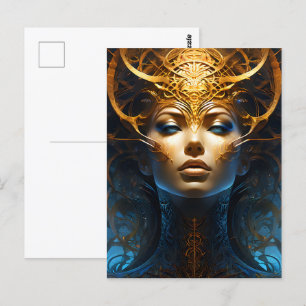Fantasie magische kunst vrouw briefkaart