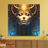 Fantasie magische kunst vrouw canvas afdruk (Insitu (Woonkamer))