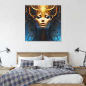 Fantasie magische kunst vrouw canvas afdruk (Insitu (Slaapkamer))