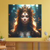 Fantasie magische kunst vrouw canvas afdruk (Insitu (Woonkamer))