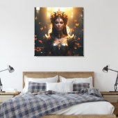 Fantasie magische kunst vrouw canvas afdruk (Insitu (Slaapkamer))