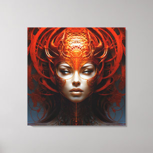 Fantasie magische kunst vrouw canvas afdruk