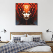Fantasie magische kunst vrouw canvas afdruk (Insitu (Slaapkamer))