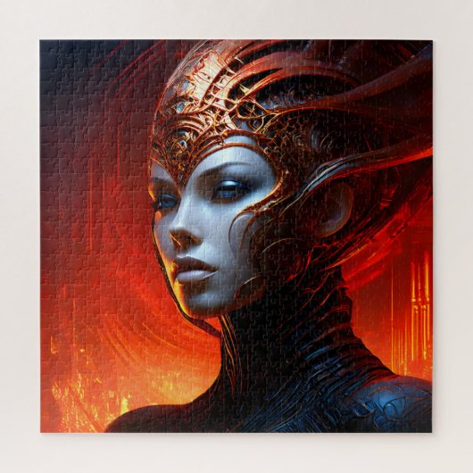 Fantasie magische kunst vrouw legpuzzel (Verticaal)
