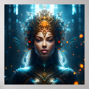 Fantasie magische kunst vrouw poster