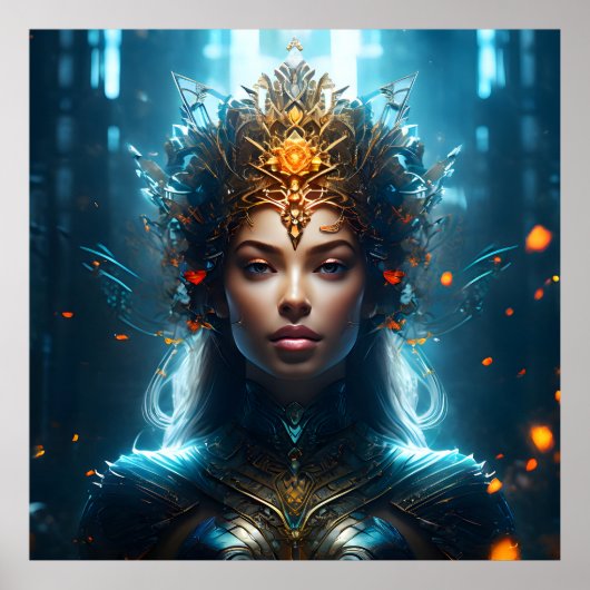 Fantasie magische kunst vrouw poster (Voorkant)