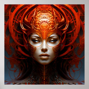 Fantasie magische kunst vrouw poster