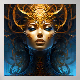 Fantasie magische kunst vrouw poster