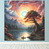 Fantasie Magische Romantische Boom Landschap Canvas Afdruk (Insitu (Houten vloer))