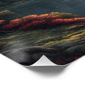 Fantasie Magische Romantische Boom Landschap Perfect Poster (Hoek)