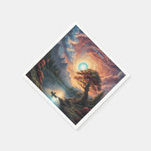 Fantasie Magische Romantische Boom Landschap Servet (Hoek)